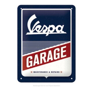 Blechschild Vespa Garage